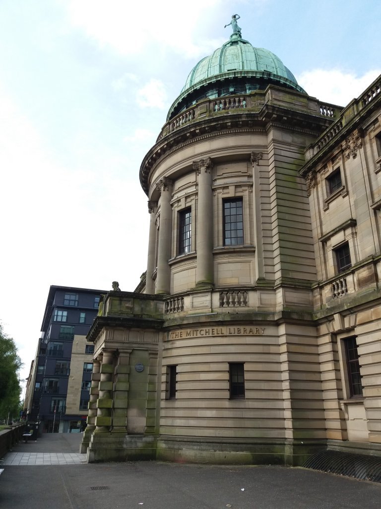 Kuva 3. Glasgow’n pääkirjasto on nimeltään Mitchell Library
