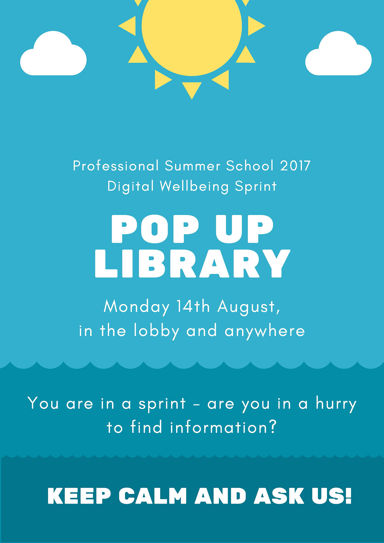 Jotain uutta auringon alla: Pop up -kirjasto Professional Summer Schoolin Sprintissä.