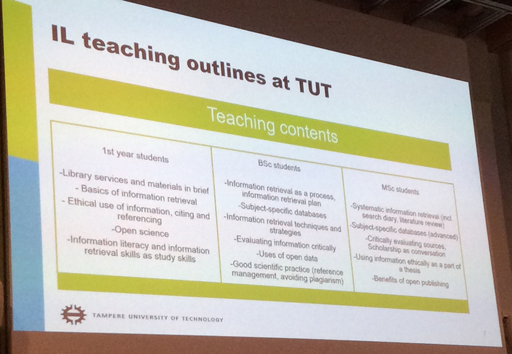 TUT:n IL-opetussuunnitelma eri vuoden opiskelijoille